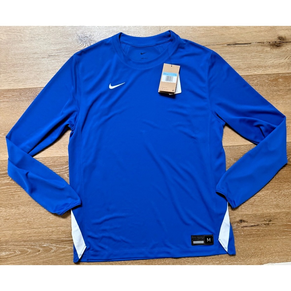Nike Men's Basketball Warm-Up Pullover Shirt Medium Blue Long Sleeve HM9959-493
